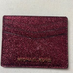 Red Michael Kors Card Holder